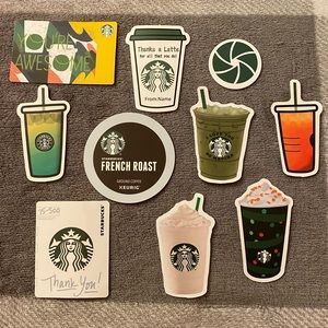 Starbucks related stickers!!